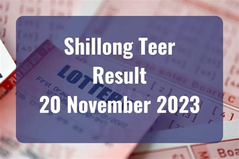Shillong Teer Result TODAY, November 27 LIVE: Winning .